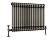 Scudo Column Horizontal Radiator 600 x 812mm - Raw Metal - COL - 2 - 60 - 83 - RM - TAP 'N' SHOWER