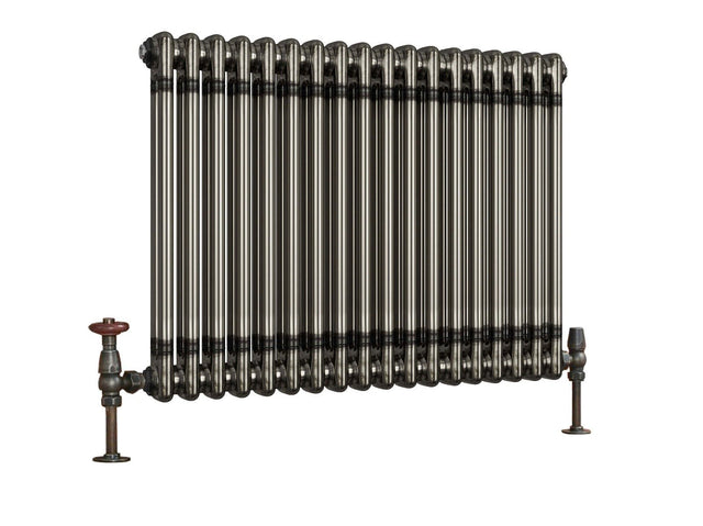 Scudo Column Horizontal Radiator 600 x 812mm - Raw Metal - COL - 2 - 60 - 83 - RM - TAP 'N' SHOWER