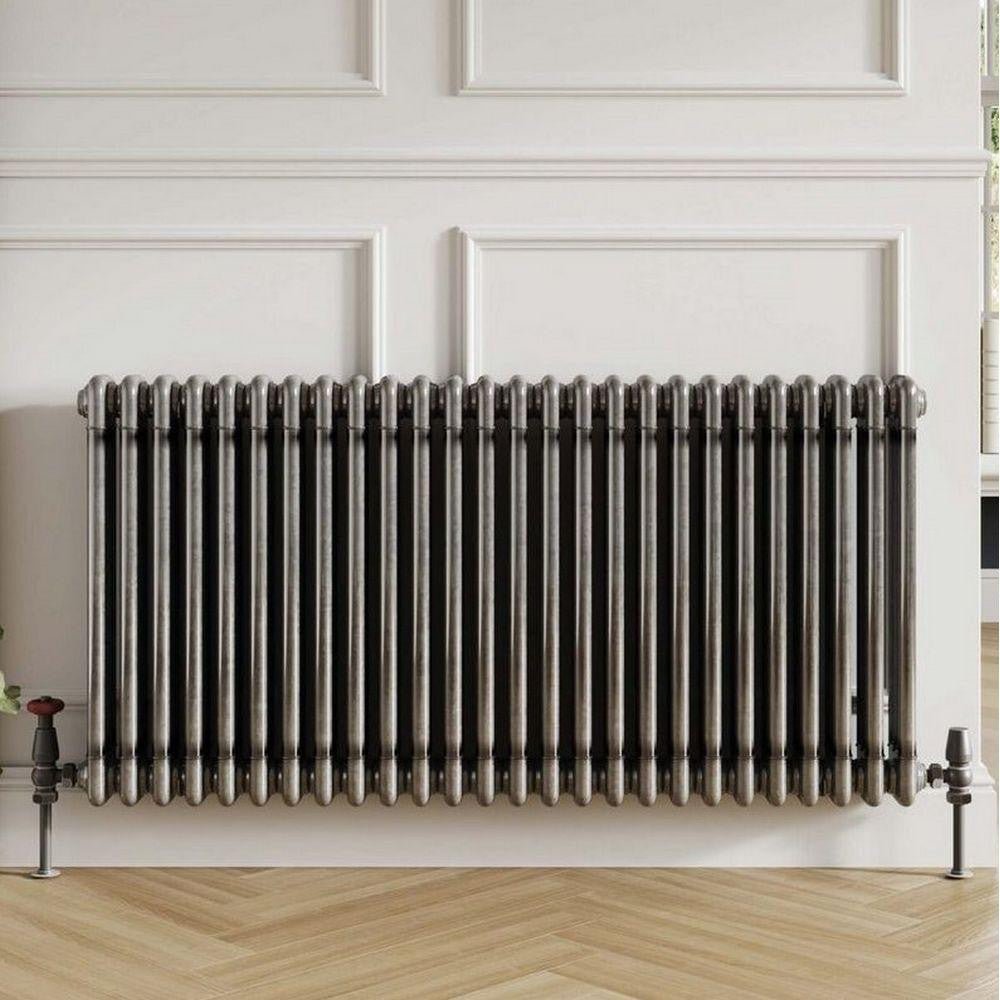 Scudo Column Horizontal Radiator 600 x 1177mm - White - COL - 3 - 60 - 120 - RM - TAP 'N' SHOWER