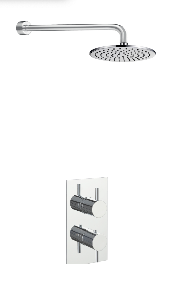 JTP Round Thermostat with Overhead - Chrome - COM033