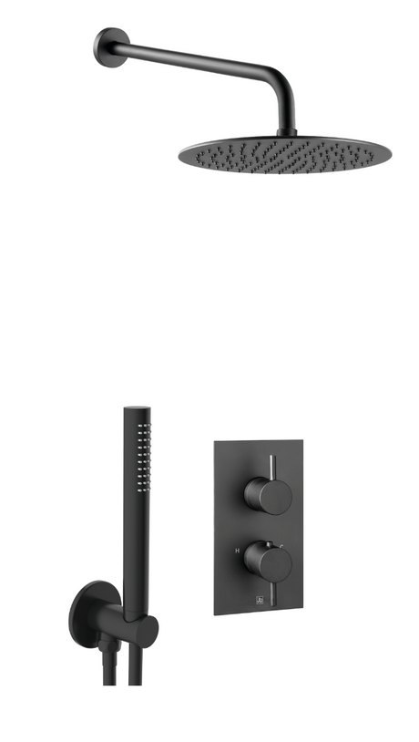 JTP Vos Shower Combination 2 Outlet  - Matt Black - COM074