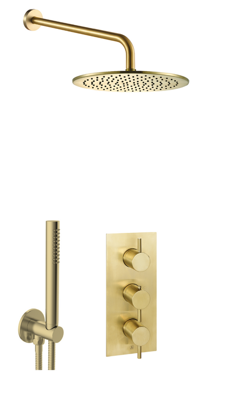 JTP Vos Shower Combination 2 Outlet - Brushed Brass - COM077