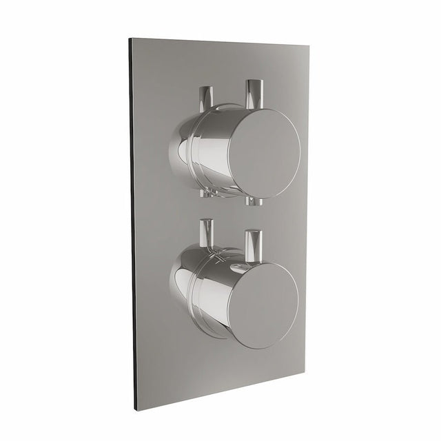 Scudo Twin Round Handle 2 Outlet Concealed Shower Valve - CONCEALED006 - TAP 'N' SHOWER