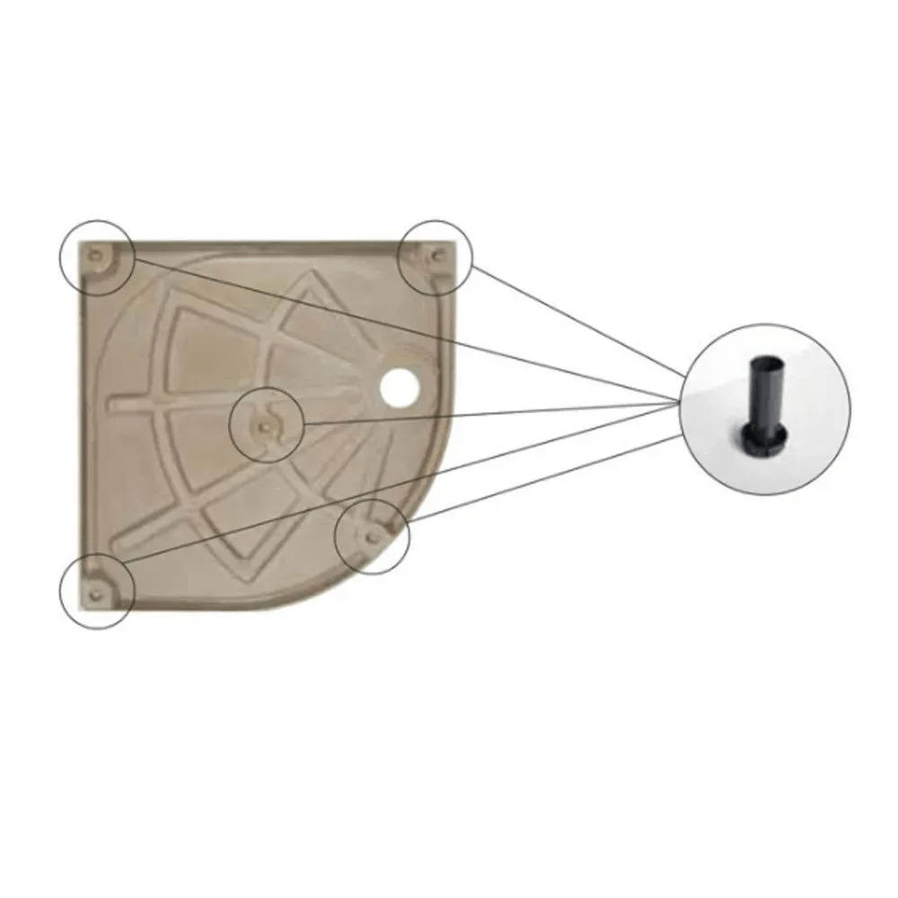 Coram Offset Quadrant Shower Tray Riser Kit - RKQ129WHI - TAP 'N' SHOWER