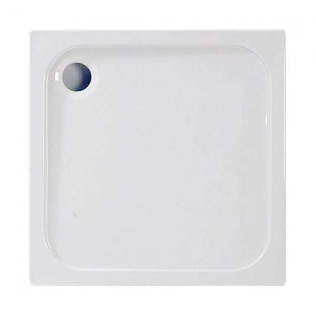 Coram Resin 800mm x 800mm Square Flat Top Shower Tray - White - YA80WHI - TAP 'N' SHOWER