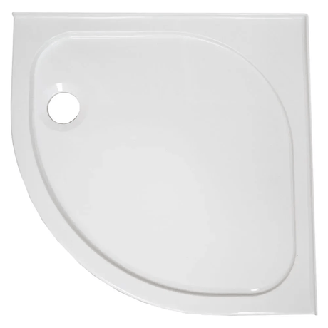 Coram Stone Resin Quadrant 2 Upstand Shower Tray 800mm x 800mm - White - YAQ802WHI - TAP 'N' SHOWER
