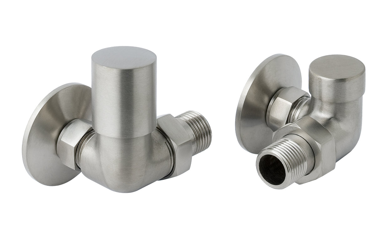 JTP VOS Corner Radiator Valves - Stainless Steel -  IXRVACA