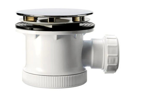 Coram 90mm Top Access Chrome Shower Waste - STA90TRAP