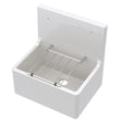 Launde Abbey Fireclay Sinks Fireclay Cleaner Sink with Grid 515mm x 535mm x 393mm - White - TAP 'N' SHOWER