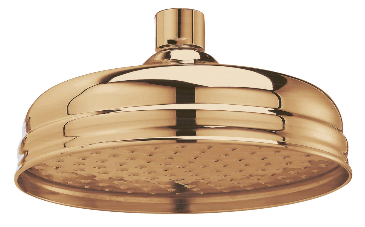 Launde Abbey Victrion 8" Fixed Shower Head - Brushed Copper - TAP 'N' SHOWER