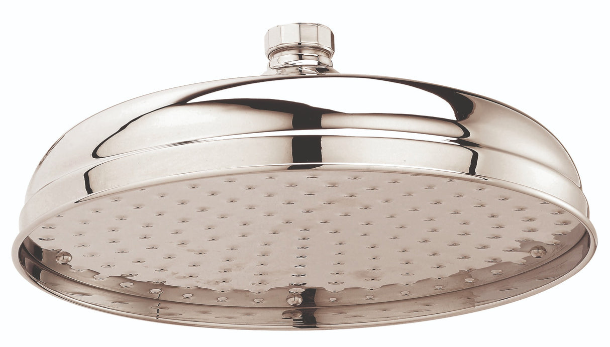 Launde Abbey Victrion 12" Fixed Shower Head - Nickel - TAP 'N' SHOWER