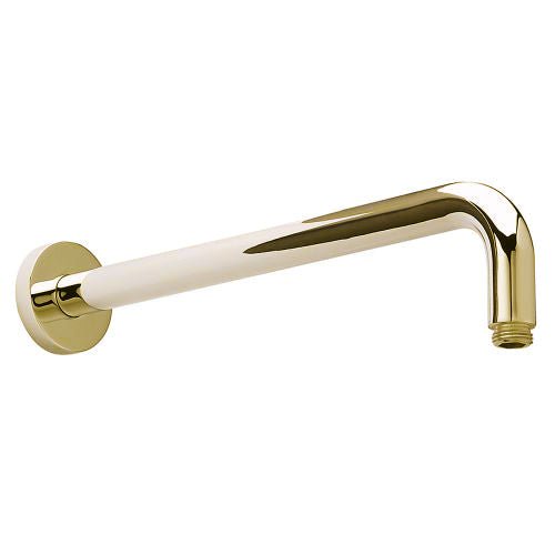 Launde Abbey Victrion Straight Wall Mounted Shower Arm - Gold - TAP 'N' SHOWER