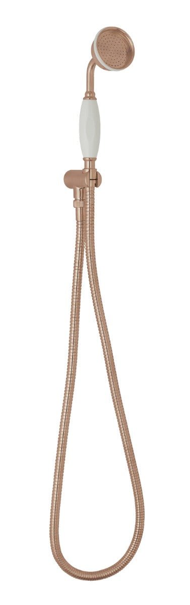 Launde Abbey Victrion Wall Mounted Handset Shower Set - Brushed Copper - TAP 'N' SHOWER