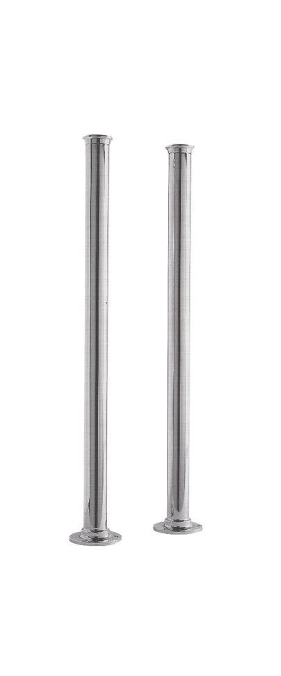 Launde Abbey Standpipes Freestanding Legs 660x40 - Brushed Chrome - TAP 'N' SHOWER