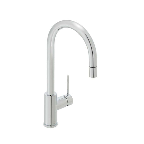 Vado Zoo Curve Sink Mixer Tap in chrome with single lever and modern curved design