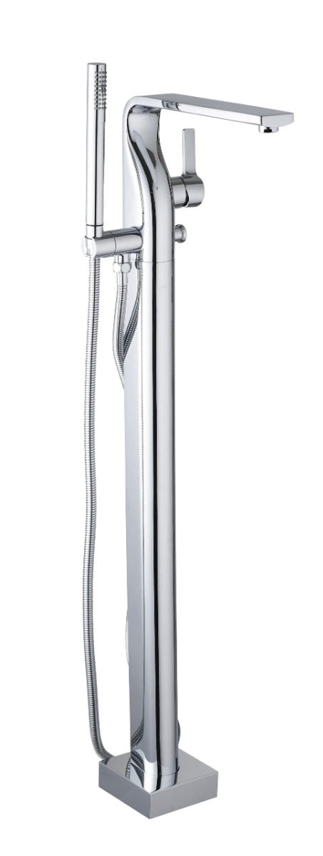 JTP Curve Single Lever Floor Standing Bath Shower Mixer With Kit - Chrome - 72534