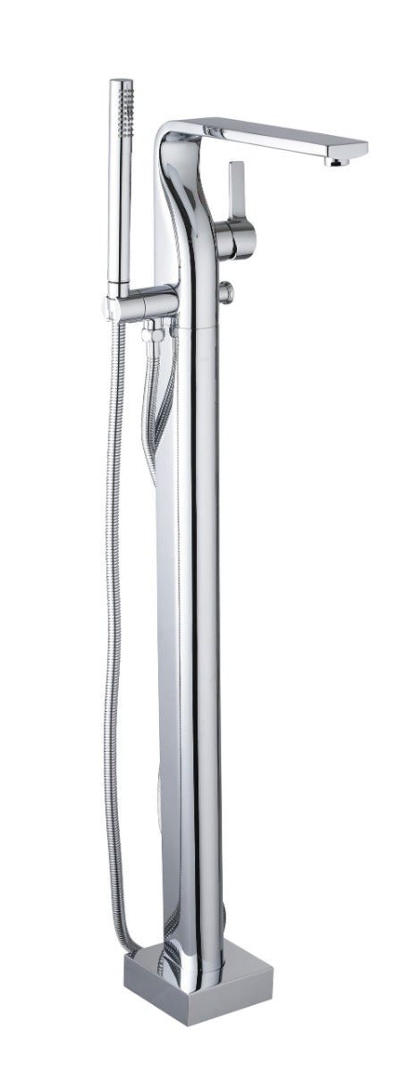 JTP Curve Single Lever Floor Standing Bath Shower Mixer With Kit - Chrome - 72534 - TAP 'N' SHOWER