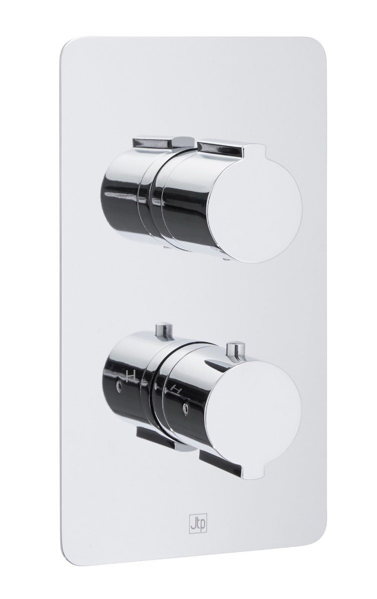 JTP Curve Thermostatic Concealed 2 Outlet Shower Valve MP 0.5 - Chrome - 72671 - TAP 'N' SHOWER