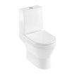 Britton Curve2 Rimless Open Back Close Coupled Pan and SC Seat - White Gloss - CUR2.004 - TAP 'N' SHOWER