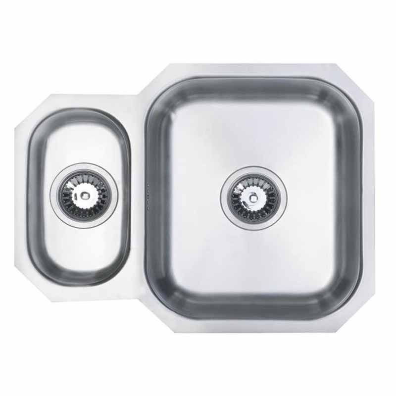 Reginox Dakota 1.5 Bowl Undermount Kitchen Sink - Stainless Steel - DAKOTA - TAP 'N' SHOWER