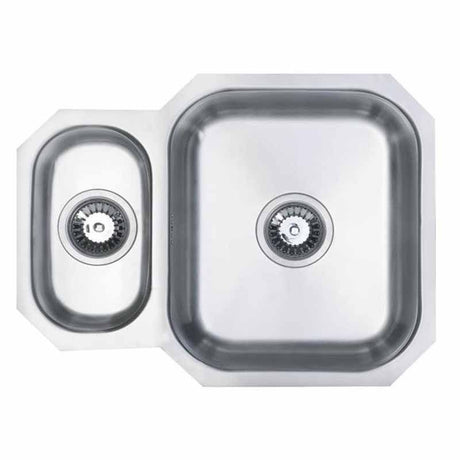 Reginox Dakota 1.5 Bowl Undermount Kitchen Sink - Stainless Steel - DAKOTA - TAP 'N' SHOWER