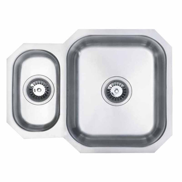 Reginox Dakota 1.5 Bowl Undermount Kitchen Sink - Stainless Steel - DAKOTA - TAP 'N' SHOWER