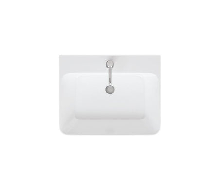 Britton Dalston One Tap Hole Basin 600mm - White - DAL.060 - TAP 'N' SHOWER