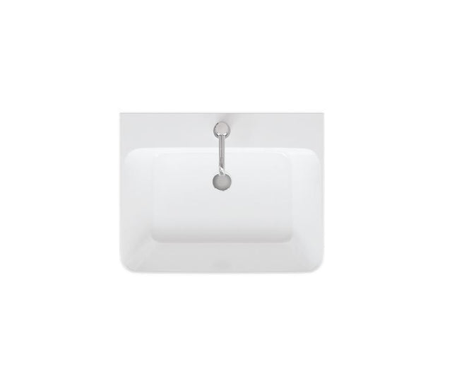 Britton Dalston One Tap Hole Basin 600mm - White - DAL.060 - TAP 'N' SHOWER