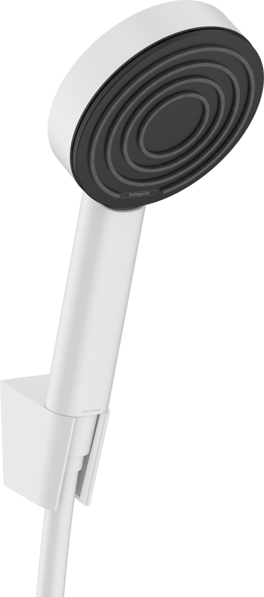 Hansgrohe Pulsify S Shower Holder Set 105 1jet With Shower Hose - Matt White - 24301700 - TAP 'N' SHOWER