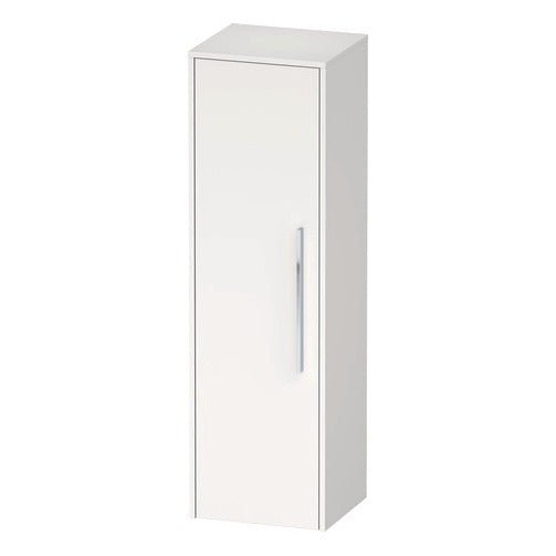 Duravit D - Code 1 Door Left Opening Semi - Tall Cabinet 1320 x 400mm - Matt White - DC1338L10180000 - TAP 'N' SHOWER