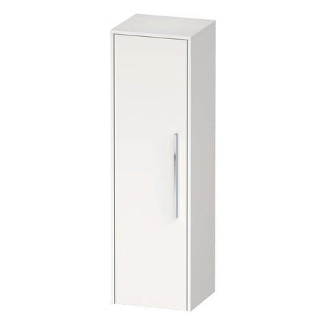 Duravit D - Code 1 Door Left Opening Semi - Tall Cabinet 1320 x 400mm - Matt White - DC1338L10180000 - TAP 'N' SHOWER