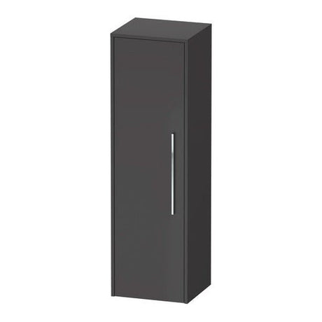 Duravit D - Code 1 Door Left Opening Semi - Tall Cabinet 1320 x 400mm - Matt Graphite - DC1338L10490000 - TAP 'N' SHOWER