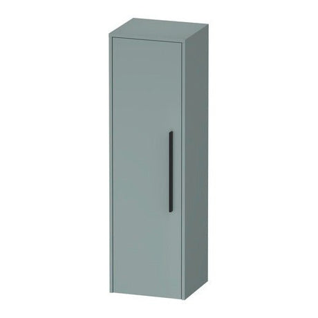 Duravit D - Code 1320 x 400mm 1 Door Left Opening Semi - Tall Cabinet w/ Black Handles - Fjord Green - DC1338LBDHG0000 - TAP 'N' SHOWER