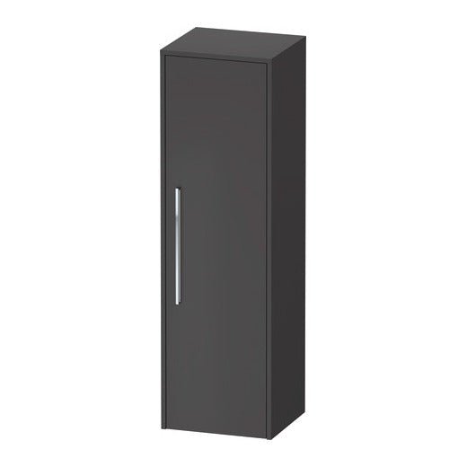 Duravit D - Code 1 Door Right Opening Semi - Tall Cabinet 1320 x 400mm - Matt Graphite - DC1338R10490000 - TAP 'N' SHOWER