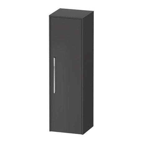 Duravit D - Code 1 Door Right Opening Semi - Tall Cabinet 1320 x 400mm - Matt Graphite - DC1338R10490000 - TAP 'N' SHOWER