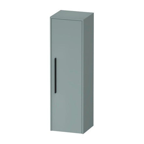 Duravit D - Code 1 Door Right Opening Semi - Tall Cabinet w/ Black Handles 1320 x 400mm - Fjord Green - DC1338RBDHG0000 - TAP 'N' SHOWER