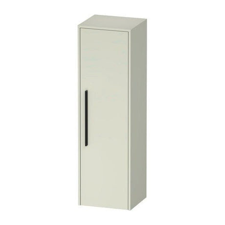 Duravit D - Code 1 Door Right Opening Semi - Tall Cabinet w/ Black Handles 1320 x 400mm - Pale Green - DC1338RBDHH0000 - TAP 'N' SHOWER