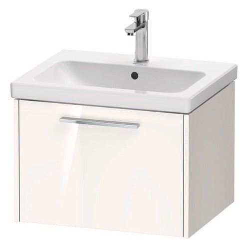 Duravit D - Code 1 Drawer Wall Hung Vanity Unit 584mm x 460mm - Gloss White - DC4665010220000 - TAP 'N' SHOWER
