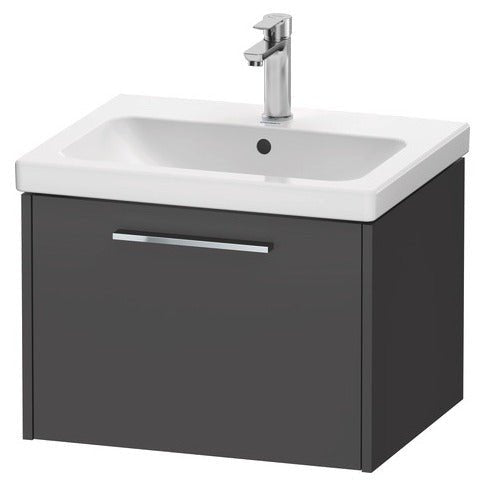 Duravit D - Code 1 Drawer Wall Hung Vanity Unit 584mm x 460mm - Matt Graphite - DC4665010490000 - TAP 'N' SHOWER