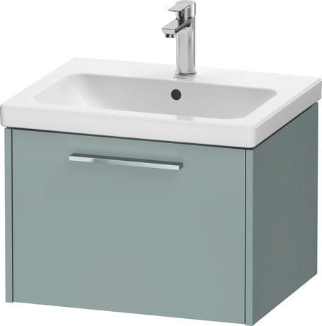 Duravit D - Code 1 Drawer Wall Hung Vanity Unit 584mm x 460m - Fjord Green DC4665010HG0000 - TAP 'N' SHOWER