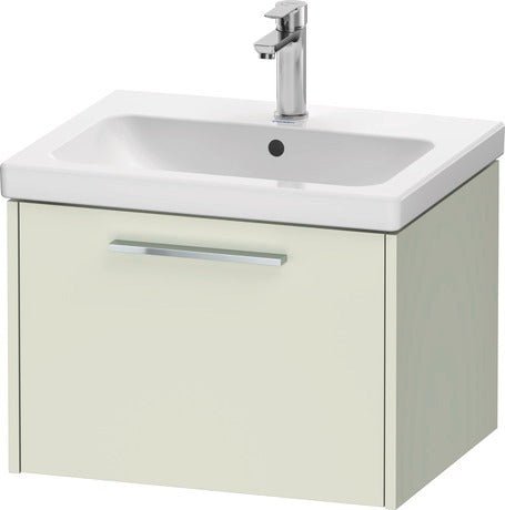 Duravit D - Code 1 Drawer Wall Hung Vanity Unit 584mm x 460mm - Pale Green - DC4665010HH0000 - TAP 'N' SHOWER