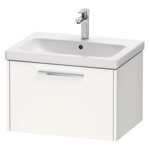 Duravit D - Code 1 Drawer Wall Hung Vanity Unit 634mm x 460mm - Gloss White - DC4666010220000 - TAP 'N' SHOWER