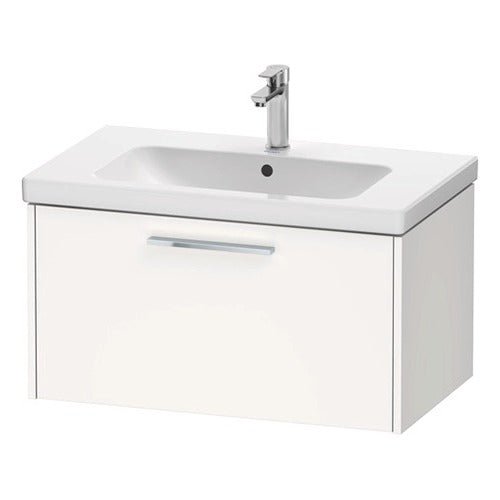 Duravit D - Code 1 Drawer Wall Hung Vanity Unit 784mm x 460mm - Matt White - DC4667010180000 - TAP 'N' SHOWER