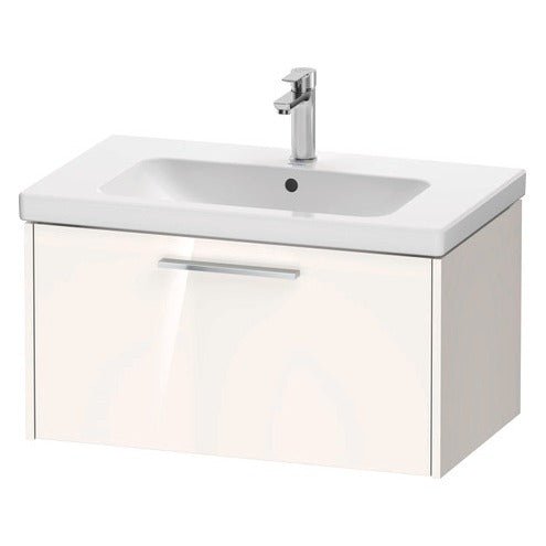 Duravit D - Code 1 Drawer Wall Hung Vanity Unit 784mm x 460mm - Gloss White - DC4667010220000 - TAP 'N' SHOWER
