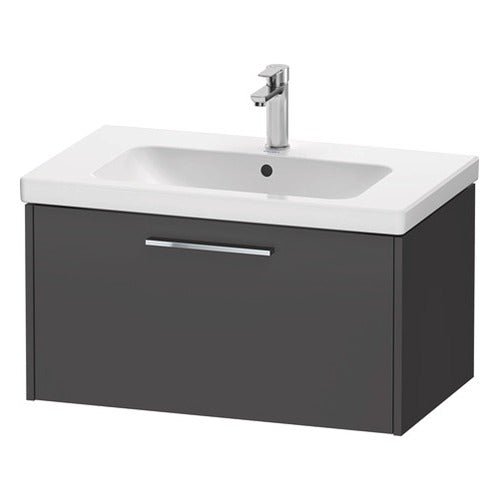 Duravit D - Code 1 Drawer Wall Hung Vanity Unit 784mm x 460mm - Matt Graphite - DC4667010490000 - TAP 'N' SHOWER