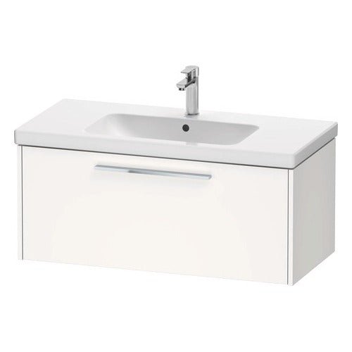 Duravit D - Code 1 Drawer Wall Hung Vanity Unit 984mm x 460mm - Matt White - DC4668010180000 - TAP 'N' SHOWER