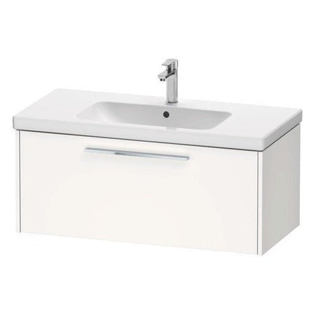 Duravit D - Code 1 Drawer Wall Hung Vanity Unit 984mm x 460mm - Matt White - DC4668010180000 - TAP 'N' SHOWER