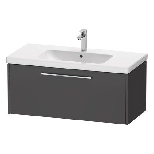 Duravit D - Code 1 Drawer Wall Hung Vanity Unit 984mm x 460mm - Matt Graphite - DC4668010490000 - TAP 'N' SHOWER