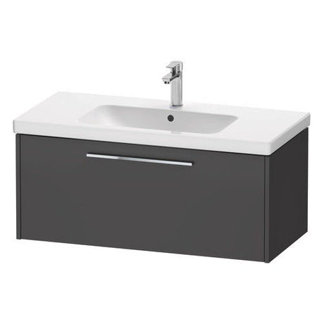 Duravit D - Code 1 Drawer Wall Hung Vanity Unit 984mm x 460mm - Matt Graphite - DC4668010490000 - TAP 'N' SHOWER