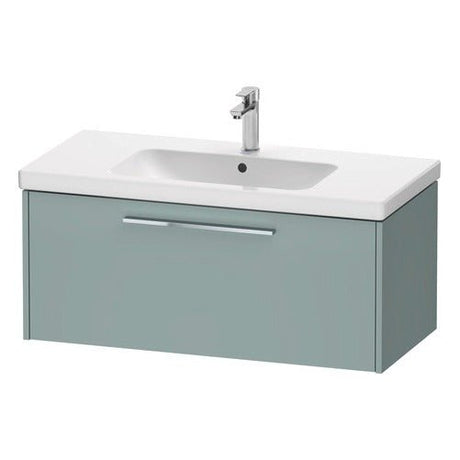 Duravit D - Code 1 Drawer Wall Hung Vanity Unit 984mm x 460mm - Fjord Green - DC4668010HG0000 - TAP 'N' SHOWER